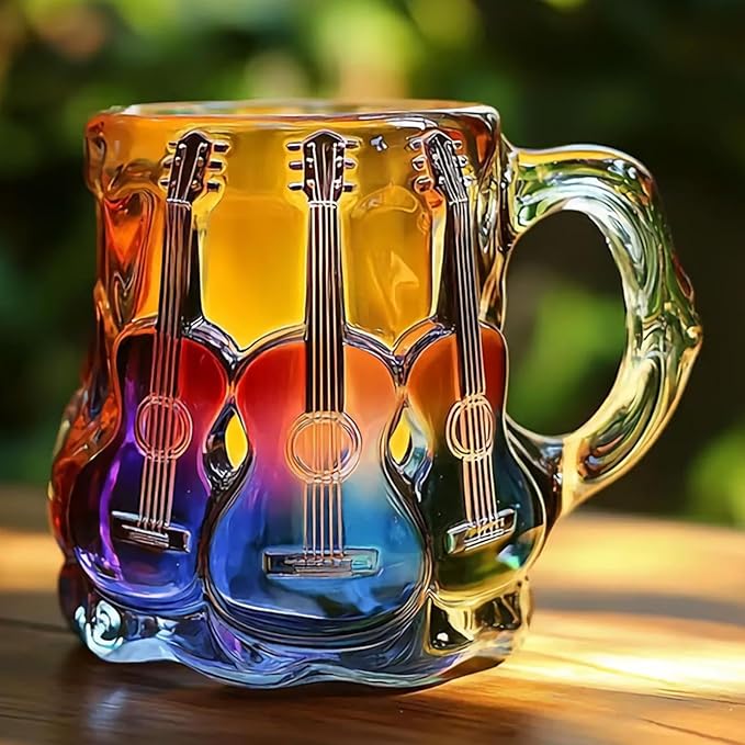 Artisan skodelica z 3D motivom kitare